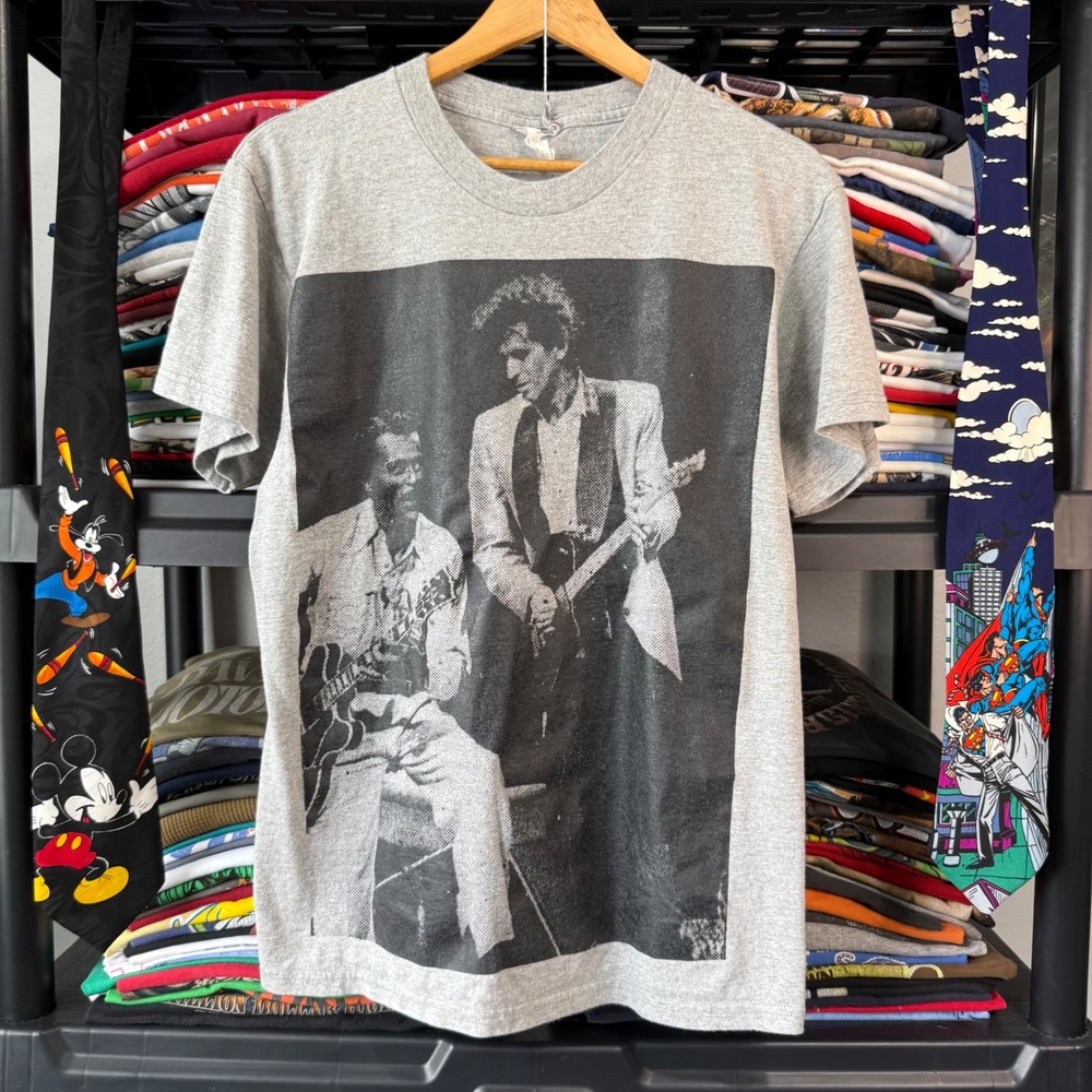 Vintage Gray Chuck Berry Keith Richards Graphic T-Shirt Small